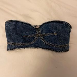 Anthropology denim bra top